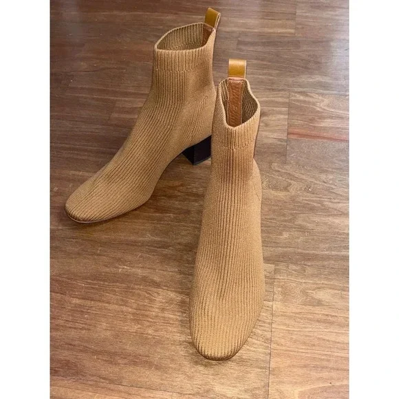 Everlane The Glove Boots in Toffee New Womens Knit Ankle Bootie - Picture 5 of 14